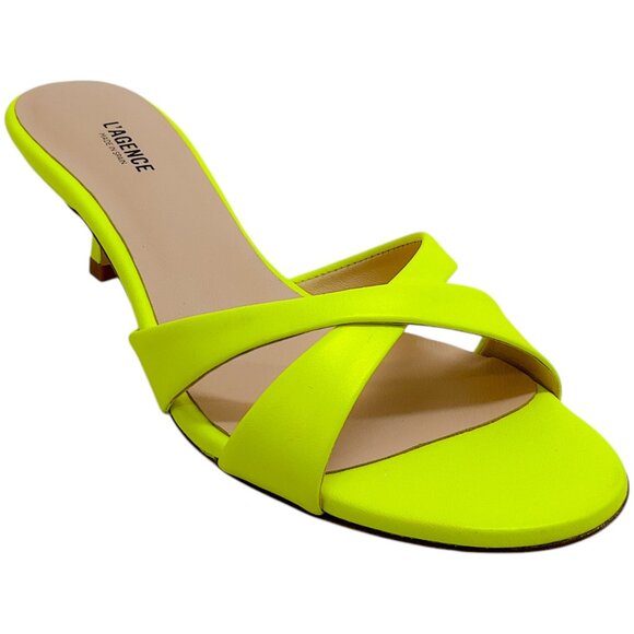 L'Agence Neon Yellow Alesia II Sandals